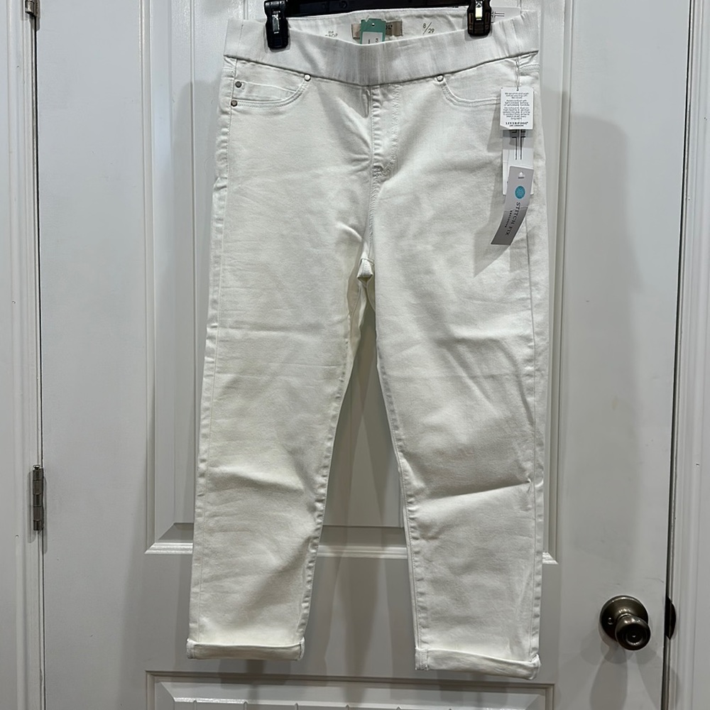 NWT~ LIVERPOOL ROLL CUFF SKINNY CARPRI JEAN SIZE 8/29